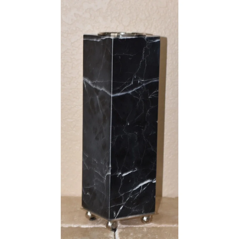 Black Marbled Uttermost 19681 Carolyn Kinder Jett Candleholders Set of 3